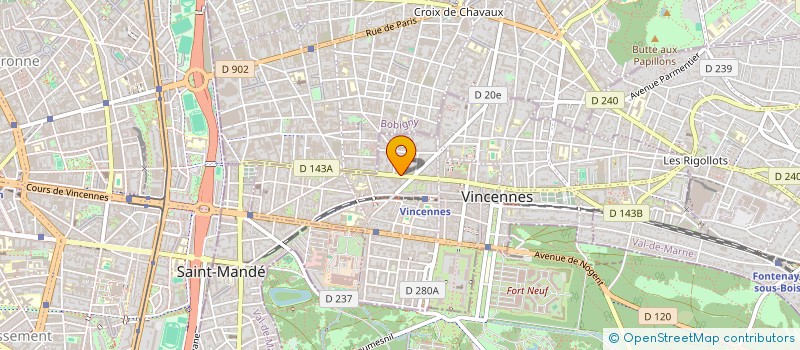 localisation de l'entreprise SCI LINDA MERGULHAO à VINCENNES