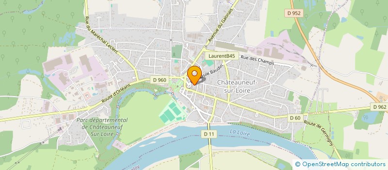 localisation de l'entreprise SCI LINDRES à CHATEAUNEUF-SUR-LOIRE