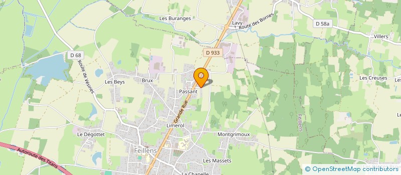 localisation de l'entreprise SCI LINE  FEILLENS