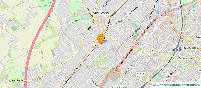 localisation de l'entreprise SCI LINGO  MOUVAUX