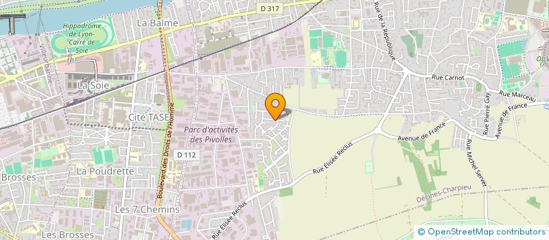 localisation de l'entreprise SCI LINS  DECINES-CHARPIEU