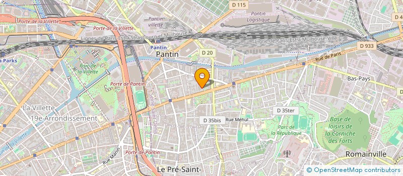 localisation de l'entreprise SCI LIOR à PANTIN