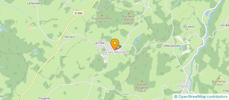 localisation de l'entreprise SCI LIOUX à LIOUX-LES-MONGES