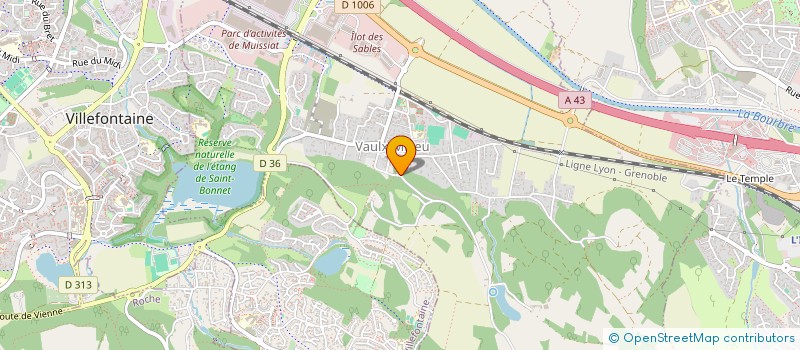 localisation de l'entreprise SCI LIOZEL  VAULX-MILIEU