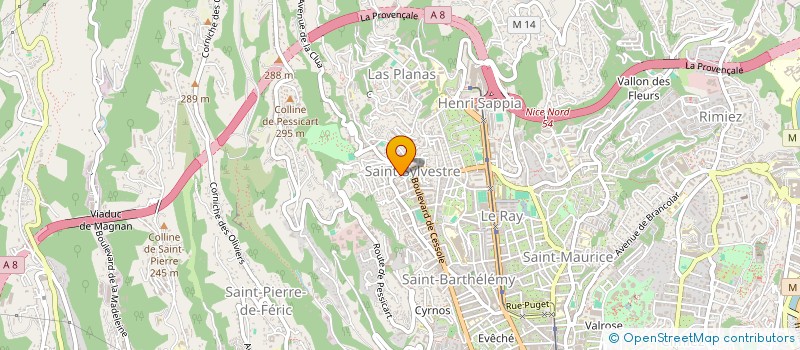 localisation de l'entreprise SCI LISA à NICE