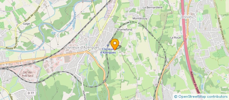 localisation de l'entreprise SCI LISA  CIVRIEUX-D'AZERGUES