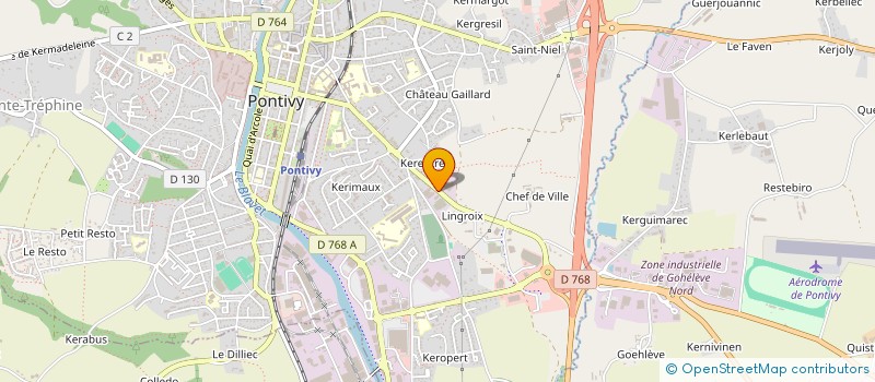 localisation de l'entreprise SCI LISANGE  PONTIVY