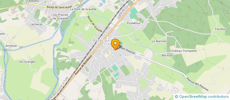 localisation de l'entreprise SCI LISLOISE  RAZAC-SUR-L'ISLE