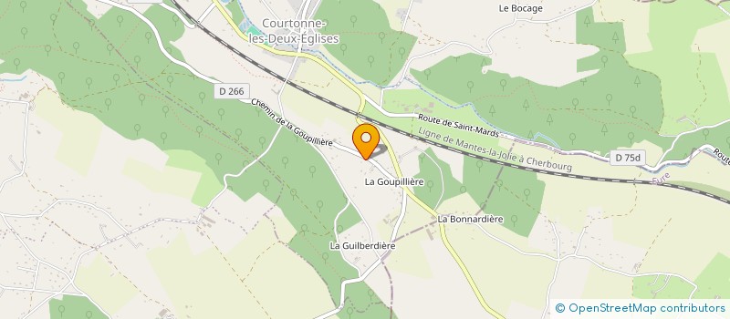 localisation de l'entreprise SCI LJ4D  COURTONNE-LES-DEUX-EGLISES