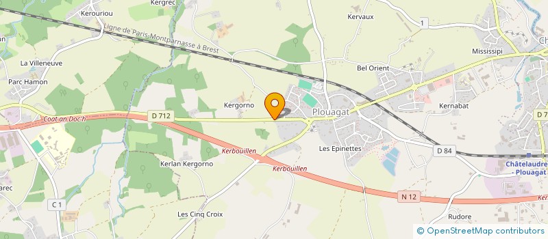 localisation de l'entreprise SCI LJUNIOR  CHATELAUDREN-PLOUAGAT