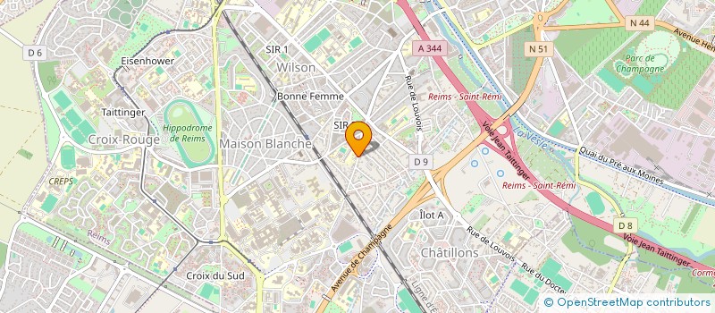 localisation de l'entreprise SCI LKM&BE  REIMS