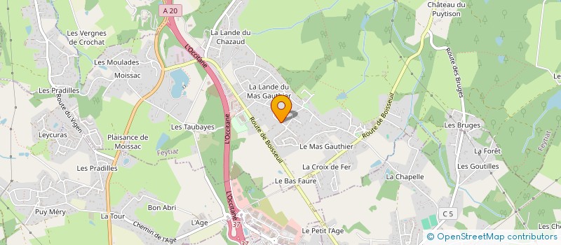 localisation de l'entreprise SCI LLDM JULES NORIAC à FEYTIAT
