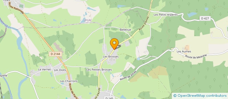 localisation de l'entreprise SCI LLM DE BELLEVUE  MEAULNE-VITRAY