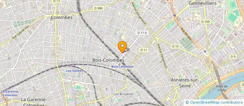 localisation de l'entreprise SCI LLODHEN à BOIS-COLOMBES