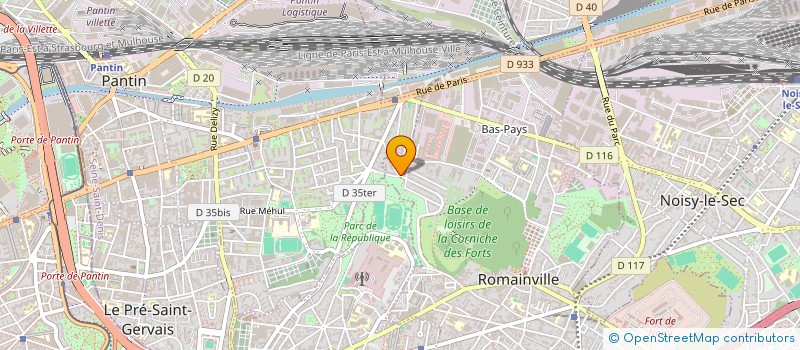 localisation de l'entreprise SCI LM à ROMAINVILLE