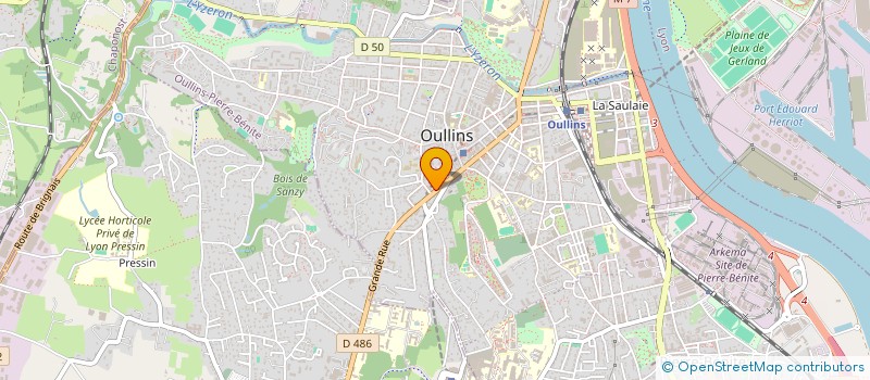 localisation de l'entreprise SCI LM/BS  OULLINS-PIERRE-BENITE