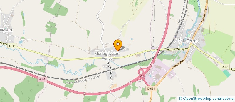 localisation de l'entreprise SCI LMB  MONTIGNY-SUR-VENCE