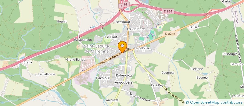 localisation de l'entreprise SCI LMCB à SAINT-GEOURS-DE-MAREMNE