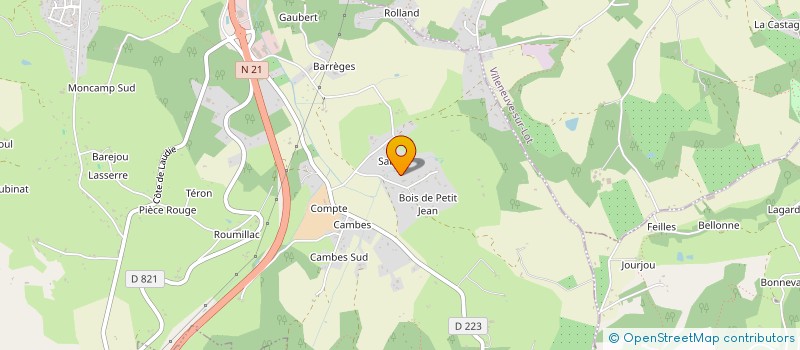 localisation de l'entreprise SCI LMJ  PUJOLS