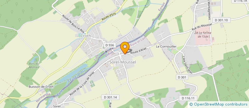 localisation de l'entreprise SCI LMP à SOREL-MOUSSEL