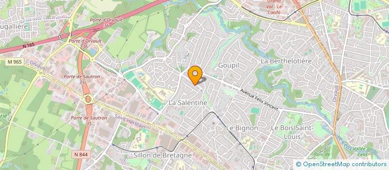 localisation de l'entreprise SCI LNG DE CORNOUAILLE à ORVAULT