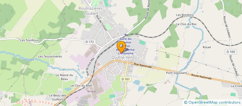 localisation de l'entreprise SCI LOCA IMMO  TERRES-DE-HAUTE-CHARENTE