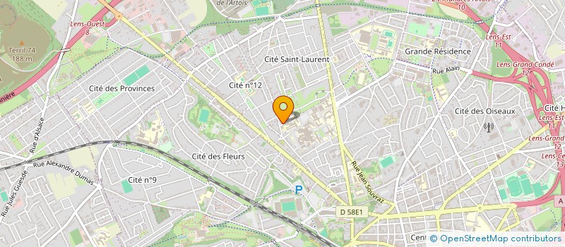 localisation de l'entreprise SCI LOCALENS  LENS