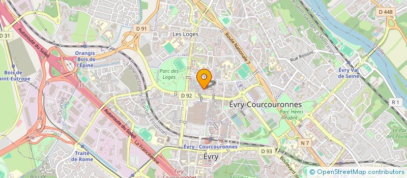 localisation de l'entreprise SCI LOCEVRY à EVRY-COURCOURONNES
