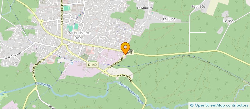 localisation de l'entreprise SCI LOCPRO  PARENTIS-EN-BORN