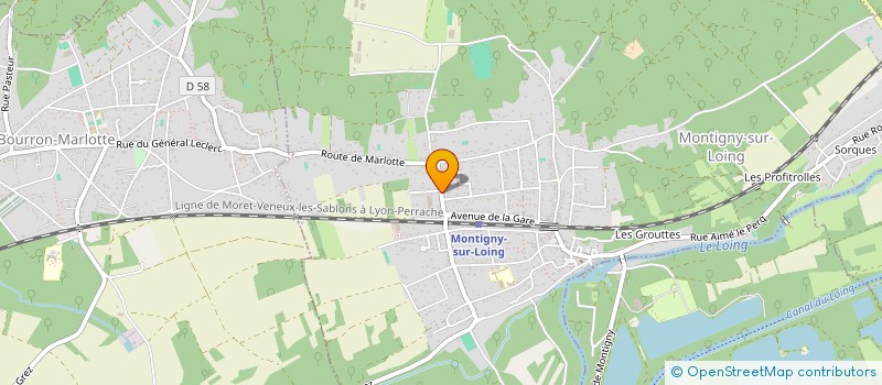 localisation de l'entreprise SCI LOCRET  MONTIGNY-SUR-LOING