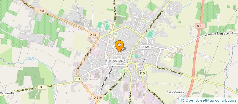 localisation de l'entreprise SCI LODDY  BARBEZIEUX-SAINT-HILAIRE