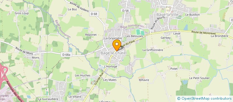 localisation de l'entreprise SCI.LODYS  BAGE-LE-CHATEL
