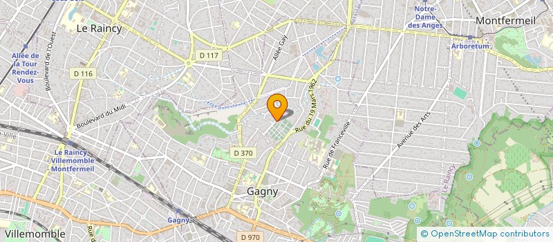 localisation de l'entreprise SCI LOGAM à GAGNY