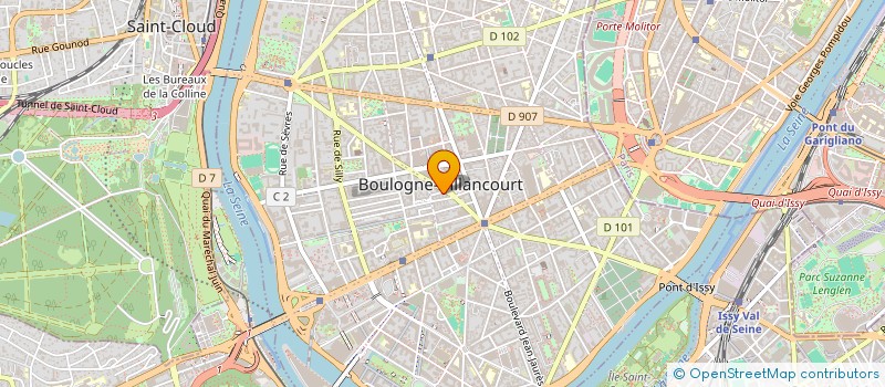 localisation de l'entreprise SCI LOGEY à BOULOGNE-BILLANCOURT