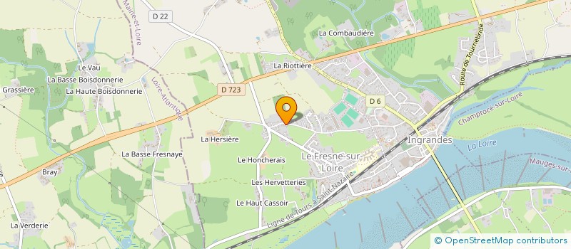 localisation de l'entreprise SCI LOGIMAINE.RG.49.  INGRANDES-LE-FRESNE-SUR-LOIRE