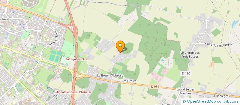 localisation de l'entreprise SCI LOGIS DU VIEUX COLOMBIER  MIGNALOUX-BEAUVOIR