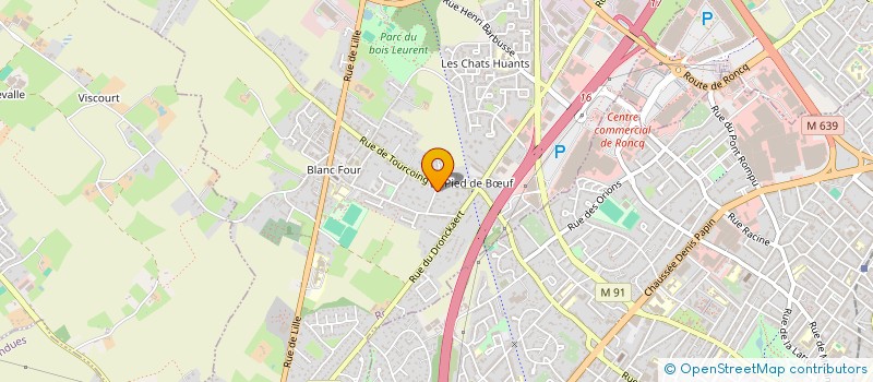 localisation de l'entreprise SCI LOLO ET CACAHUETE à RONCQ