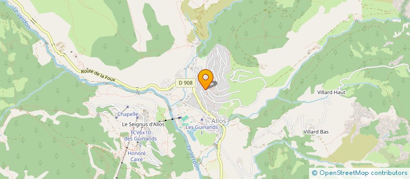 localisation de l'entreprise SCI LOLOLA  ALLOS