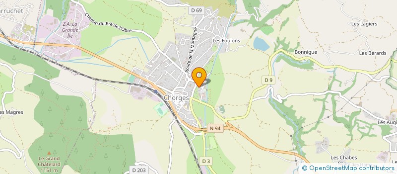 localisation de l'entreprise SCI LOMART à CHORGES