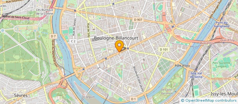 localisation de l'entreprise SCI LONGCHAMP à BOULOGNE-BILLANCOURT