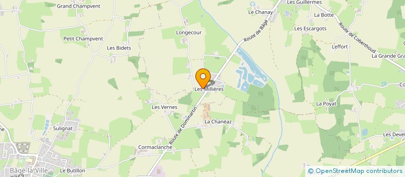 localisation de l'entreprise SCI LONGECOUR à BAGE-DOMMARTIN