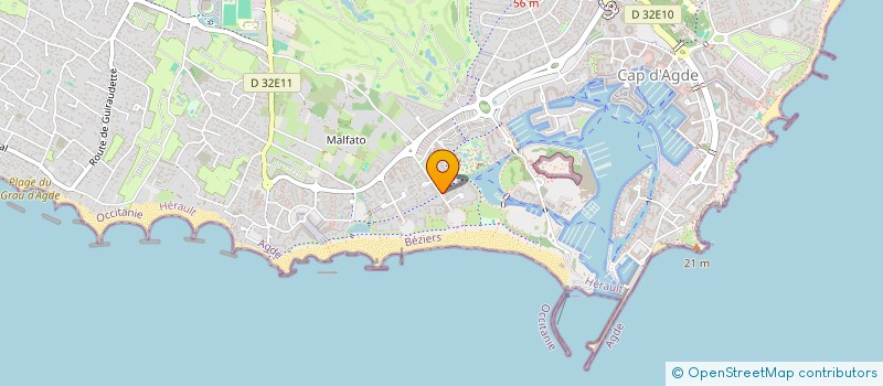 localisation de l'entreprise SCI LONGVUE  AGDE