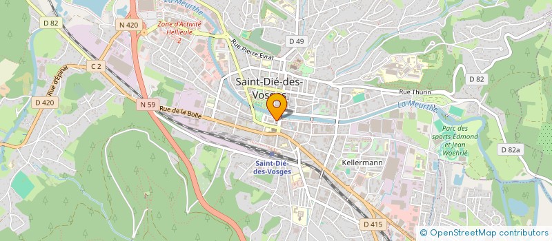 localisation de l'entreprise SCI LOOS-VOUAUX à SAINT-DIE-DES-VOSGES