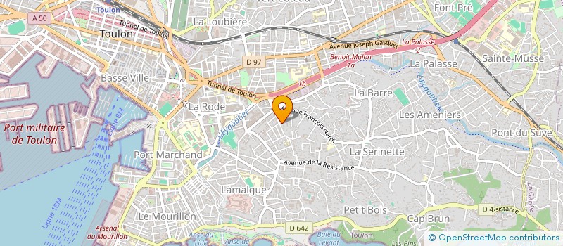 localisation de l'entreprise SCI LORAMAC  TOULON