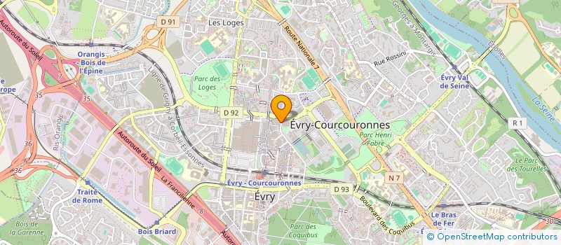 localisation de l'entreprise SCI LORANE à EVRY-COURCOURONNES