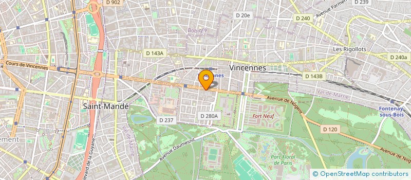localisation de l'entreprise SCI ' LORCRI ' à VINCENNES