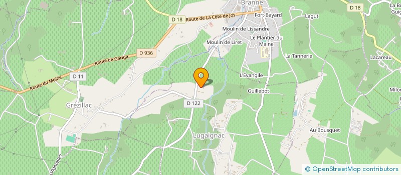 localisation de l'entreprise SCI LORE  LUGAIGNAC