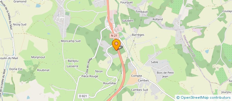 localisation de l'entreprise SCI LORIENT  PUJOLS