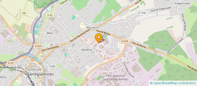 localisation de l'entreprise SCI LORVERT à SARREGUEMINES