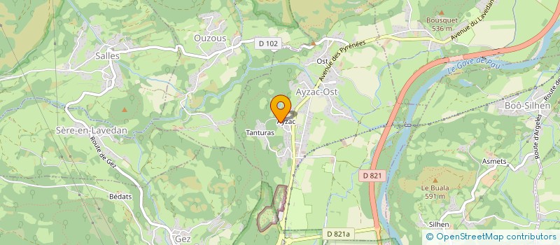 localisation de l'entreprise SCI LOS RIGLOS  AYZAC-OST